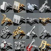 Brass Music Series Instrument Note Cufflinks, Color: Silver  Treble Symbol