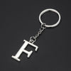 Double-Sided Three-Dimensional Plating Alphabet Keychain, Style: F