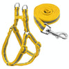 Reflective Dog Lead & Leash Set, Small, Yellow - Nylon