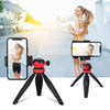 PULUZ 20cm Pocket Plastic Tripod Mount with 360 Degree Ball Head for Smartphones, GoPro, DSLR Cameras(Red)