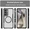 For Samsung Galaxy S24+ 5G Carbon Fiber Texture MagSafe Translucent Phone Case(Black)