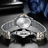 BINBOND B5552 Luminous Multifunctional Business Calendar Quartz Watch(Female-Inter-gold-White)