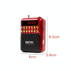 Portable Rechargeable FM Radio Receiver Speaker, Support USB / TF Card / Music MP3 Player(Red)