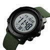 SKMEI 1426 Multifunctional Outdoor Fashion Noctilucent Waterproof White Machine Rubber Ring Digital Watch(Army Green)