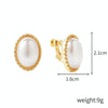 E2109-8 Half Ellipse Baroque Earrings Pearl Ear Clip Women Without Ear Piercing