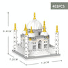 401pcs /Box High Difficulty Micro-Particle Taj Mahal Castle Building Blocks Children Puzzle Toys Festival Gift