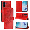 For Samsung Galaxy A56 5G Global Embossed Butterfly Leather Phone Case(Red)