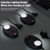 YF-106 USB- C / Type-Cx2+USBx2 Oval PD Socket Phone Charger with Light, Plug Type:UK Plug(Black)