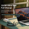 Baseus Flash Series II 1.2m USB + Type-C to Micro USB + 8 Pin + Type-C 100W Fast Charging Cable(Black)