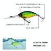 CB034/F 2pcs Inner Laser Deep Dive Sea Fishing Rock Fat Fake Bait Plastic Stiff Bait