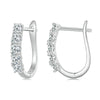 MSE011 Sterling Silver S925 Moissanite U-Shaped Pattern Earrings