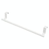 No-Punch Stainless Steel Over Door Towel Rack Cabinet Door Rag Hanging Holder, Length: 36.5cm White