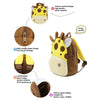 Kids 3D Animal Velvet Backpacks Children Cartoon Kindergarten Toys Gifts School Bags(Cows)