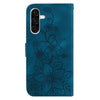 For Samsung Galaxy A36 5G / A56 5G Lily Embossed Leather Phone Case(Dark Blue)
