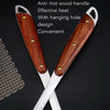 304 Stainless Steel Wooden Handle Kitchenware Home Kitchen Equipment, Style: Fried Spatula