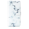 For Samsung Galaxy S25+ 5G Colored Drawing Marble Pattern Leather Phone Case(White Marble)