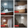 USB Charging Light & Human Body Sensing Control Smile Magnetic Night Light(Warm white light)