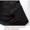 Bamboo Fiber Women Period Panties 4-Layer Mid Waist Leak-proof Menstrual Underwear, Size: M(Black)