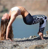 Tree Print High Waist Push Up Leggings Sport Women Elastic Breathable Yoga Pants, Size:L (Black)