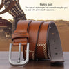 Dandali XX823 Men Retro Pin Buckle Leather Belt Waistband, Length: 110cm (Brown)