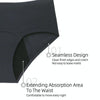 High Absorbency Women Period Panties 4-layer High Waist Seamless Menstrual Underwear, Size: L(Orange)
