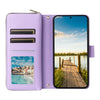 For Samsung Galaxy A26 Nine-card Slots Zipper Wallet Bag Leather Phone Case(Purple)