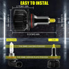 V8 9012 2 PCS DC10-32V / 30W / 6000K / 3800LM IP65 Waterproof Car LED Headlight