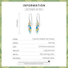 S925 Sterling Silver Colorful Feather Ear Hook Women Earrings