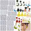 5pcs DIY Crystal Epoxy Earrings Silicone Mold Pendant Jewelry Mold, Spec: Block
