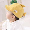 C0363 Cartoon Shark Pattern Baby Peaked Cap Cotton Hat, Size: 46cm Adjustable(Yellow)
