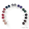 50 pcs Girls Cute Scrub Flower Mini Hairpin in Random Color Delivery