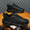 Men Air Cushion Sneakers Low Top Lace Running Shoes Mesh Breathable Sports Shoes, Size: 39(Black Gold)