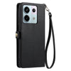For Redmi Note 13 Pro 5G Global Wallet Multi-card Slot Leather Phone Case with Lanyard(Black)