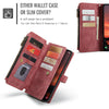 For Samsung Galaxy S25+ 5G CaseMe C30 Card Slots Zipper Wallet Leather Phone Case(Red)