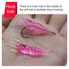 10 PCS 4cm Fishing Soft Artificial Shrimp Bait Lures Popper Poper Baits with Hook(Pink)