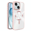 For iPhone 15 Glaring CD Texture MagSafe Phone Case(Pink)