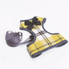 Plaid Dog & Cat Vest Harness & Lead Set - Adjustable, Breathable