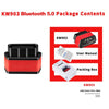 KONNWEI KW903 Bluetooth 5.0 OBD2 Car Fault Diagnostic Scan Tools Support IOS / Android(Black Red)