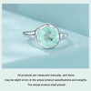 S925 Sterling Silver Platinum Plated Clear Dreamy Ice Zircon Ring(No.7)