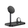 WA22 3 in 1 Magnetic Wireless Charger Phone Holder for iPhone 12 / 13 / 14 / 15 Series Phones & AirPods(Black)
