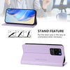 For Samsung Galaxy S20 Ultra RC01 Dual-Folded Magnetic Suction RFID Leather Phone Case(Light Purple)