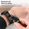M6 1.5 inch Steel Band Earphone Detachable IP68 Waterproof Smart Watch Support Bluetooth Call(Black)