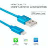 3m 3A Woven Style Metal Head 8 Pin to USB Data / Charger Cable(Blue)