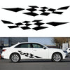 2 PCS/Set D-943 Checkered Flag Pattern Car Modified Decorative Sticker(Black)