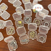 10pcs Transparent Jewelry Storage Box Travel Portable Small Box 3.5 x 3.5 x 1.8cm