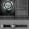 SKMEI 1728 Muslim Worships Watch Multifunctional Reminder Prayer Direction Compatriots Watch, Style:Steel Circle Edition(Black Black Machine)