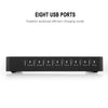 006L Multi-function 50W DC5V/10A (Max) Output (Low Power) 8 Ports USB Detachable Charging Station Smart Charger(Black)