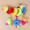 H033B Baby Caterpillar Cot Spiral Toy Cartoon Animal Baby With Rattle Bee Pram Hanging Soothing Toy