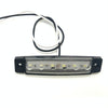 4 PCS 12V 6 SMD Auto Car Bus Truck Wagons External Side Marker Lights LED Trailer Indicator Light Rear Side Lamp(White)