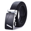 115cm Men Leather Automatic Buckle Belt Business Style Waist Band(K901 Silver)